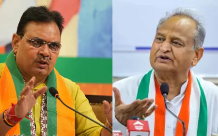 भजनलाल शर्मा की गहलोत को खुली बहस की चुनौती, बिजली कटौती पर पूर्व सीएम का करारा पलटवार