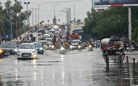 मूसलाधार बारिश से सड़कें लबालब, किसानों में जगी अच्छी फसल की आस