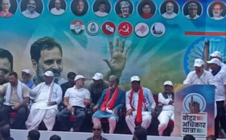 वोटर अधिकार यात्रा के समापन पर राहुल गांधी का BJP को कड़ा संदेश,अब" हाइड्रोजन बम" आने वाला है तैयार हो जाओ