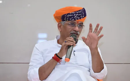 केंद्रीय पर्यटन मंत्री ने गहलोत और कांग्रेस की आलोचना की, जीएसटी और अर्थव्यवस्था पर भी रखा पक्ष