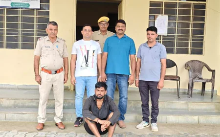 ताऊ के बेटे की शोक सभा में गांव लौटने पर 7 साल बाद हत्या के आरोपी को पुलिस ने दबोचा