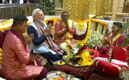 प्रधानमंत्री मोदी ने सोमनाथ मंदिर में की दिव्य पूजा-अर्चना: शौर्य यात्रा में डमरू बजाकर दिखाया उत्साह, स्वाभिमान पर्व में ऐतिहासिक क्षण