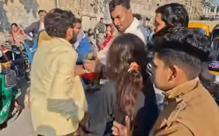धौलपुर में बीच बाजार हाई वोल्टेज ड्रामा: भाई ने बहन को लड़के के साथ देखकर की जमकर मारपीट, पुलिस ने किया गिरफ्तार