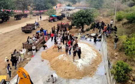 राजस्थान के कोटपूतली-बहरोड़ जिले में छापाला भैरूजी मंदिर में 651 क्विंटल चूरमे का महाभोग: 4 लाख श्रद्धालुओं के लिए अनोखी तैयारी, JCB से मिलाया जा रहा प्रसाद
