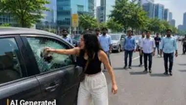 जयपुर में युवती का हाई-वोल्टेज ड्रामा: GT के सामने नशे में हंगामा, कैब का शीशा तोड़ा