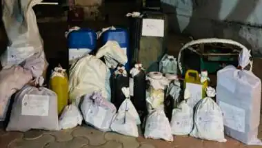 बाड़मेर में एक साल में चौथी एमडी फैक्ट्री पकड़ी, 2.02 करोड़ का नशा और सामान जब्त