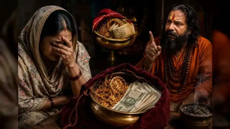 बेटी की शादी बचाने के नाम पर ढोंगी तांत्रिक का खेल! 'खून की उल्टी' का डर दिखाकर 43 ग्राम सोना और ₹1.3 लाख लेकर फरार