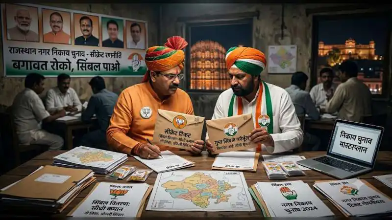 "न लिस्ट, न ऐलान... सीधे सिंबल थमाएगी कमान! राजस्थान निकाय चुनाव में BJP-कांग्रेस का 'सर्जिकल स्ट्राइक' प्लान"