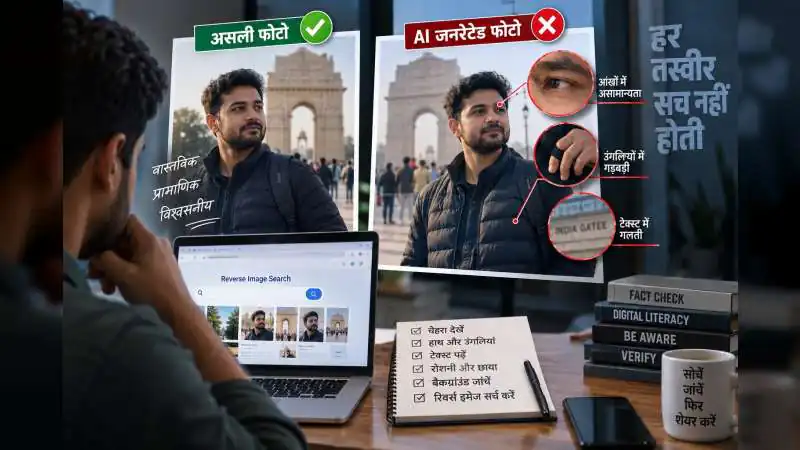 सोशल मीडिया पर वायरल तस्वीर असली है या AI का कमाल? इन 5 ट्रिक्स से तुरंत पकड़ें झूठ