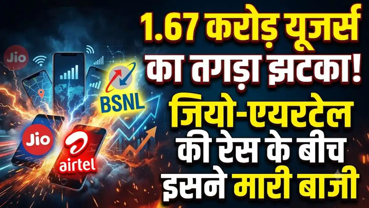 1.67 करोड़ यूजर्स का तगड़ा झटका! जियो-एयरटेल की रेस के बीच इसने मारी बाजी
